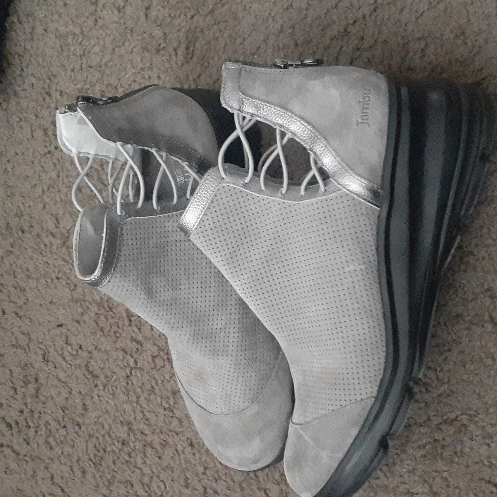 Jambu Gray Ankle Boots , suede, never worn